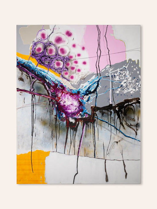 Detlef Hagenbäumer, Pink Roe, Acrylic, Oil and Spray Paint on Canvas