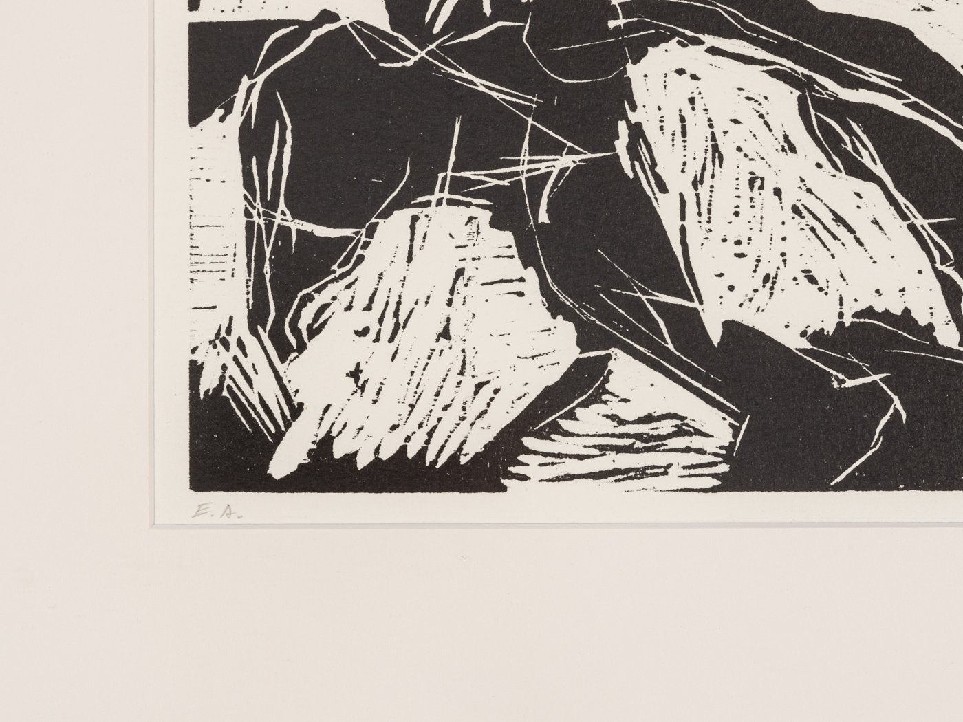 Detlef Hagenbäumer, Sports, Woodcut on Thick Paper, Framed