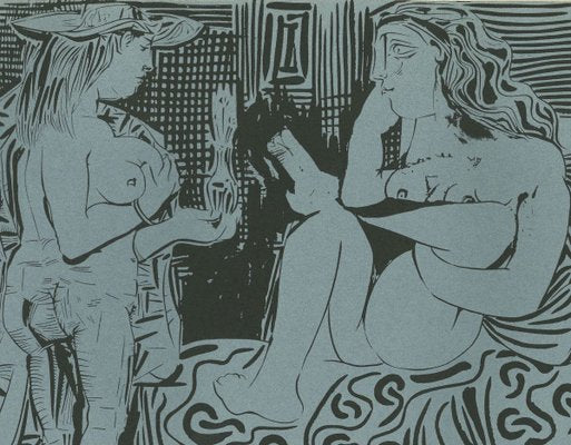 Deux Femmes - Original Linocut After Pablo Picasso - 1962 1962-ZCI-761940