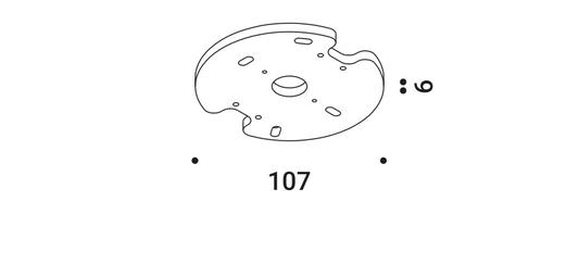 Davide Groppi Ceiling Rose Generic - Technical Drawing