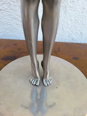 DH Chiparus, Art Deco Le Réveil Sculpture, 20th Century, Silver Plated Bronze-SYQ-2028850