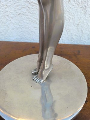 DH Chiparus, Art Deco Le Réveil Sculpture, 20th Century, Silver Plated Bronze-SYQ-2028850