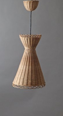 Diabolo Kiwi Boho Basket Hanging Lamp by J. T. Kalmar for Kalmar, 1950s-ESB-1794526