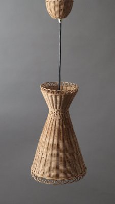 Diabolo Kiwi Boho Basket Hanging Lamp by J. T. Kalmar for Kalmar, 1950s-ESB-1794526