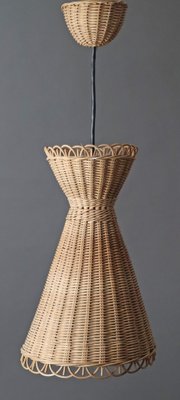 Diabolo Kiwi Boho Basket Hanging Lamp by J. T. Kalmar for Kalmar, 1950s-ESB-1794526