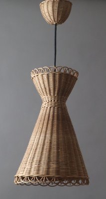 Diabolo Kiwi Boho Basket Hanging Lamp by J. T. Kalmar for Kalmar, 1950s-ESB-1794526