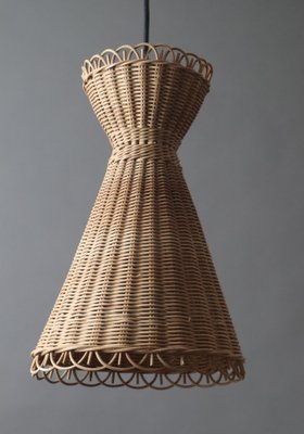 Diabolo Kiwi Boho Basket Hanging Lamp by J. T. Kalmar for Kalmar, 1950s-ESB-1794526