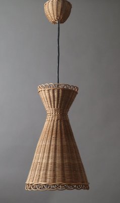 Diabolo Kiwi Boho Basket Hanging Lamp by J. T. Kalmar for Kalmar, 1950s-ESB-1794526