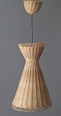 Diabolo Kiwi Boho Basket Hanging Lamp by J. T. Kalmar for Kalmar, 1950s-ESB-1794526