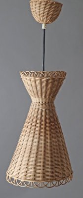 Diabolo Kiwi Boho Basket Hanging Lamp by J. T. Kalmar for Kalmar, 1950s-ESB-1794526