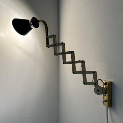 Diabolo Wall Scissor Lamp by Karl Lang for Sis Licht, 1950s-ZT-1824797