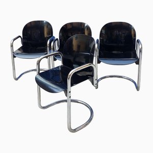 Dialogue Cantilever Chair by Afra and Tobia Scarpa for B&B Italia, 1970s, Set of 4-QZZ-1723254