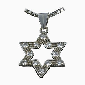 Diamond Gold Star Pendant with Chain-OLU-896198