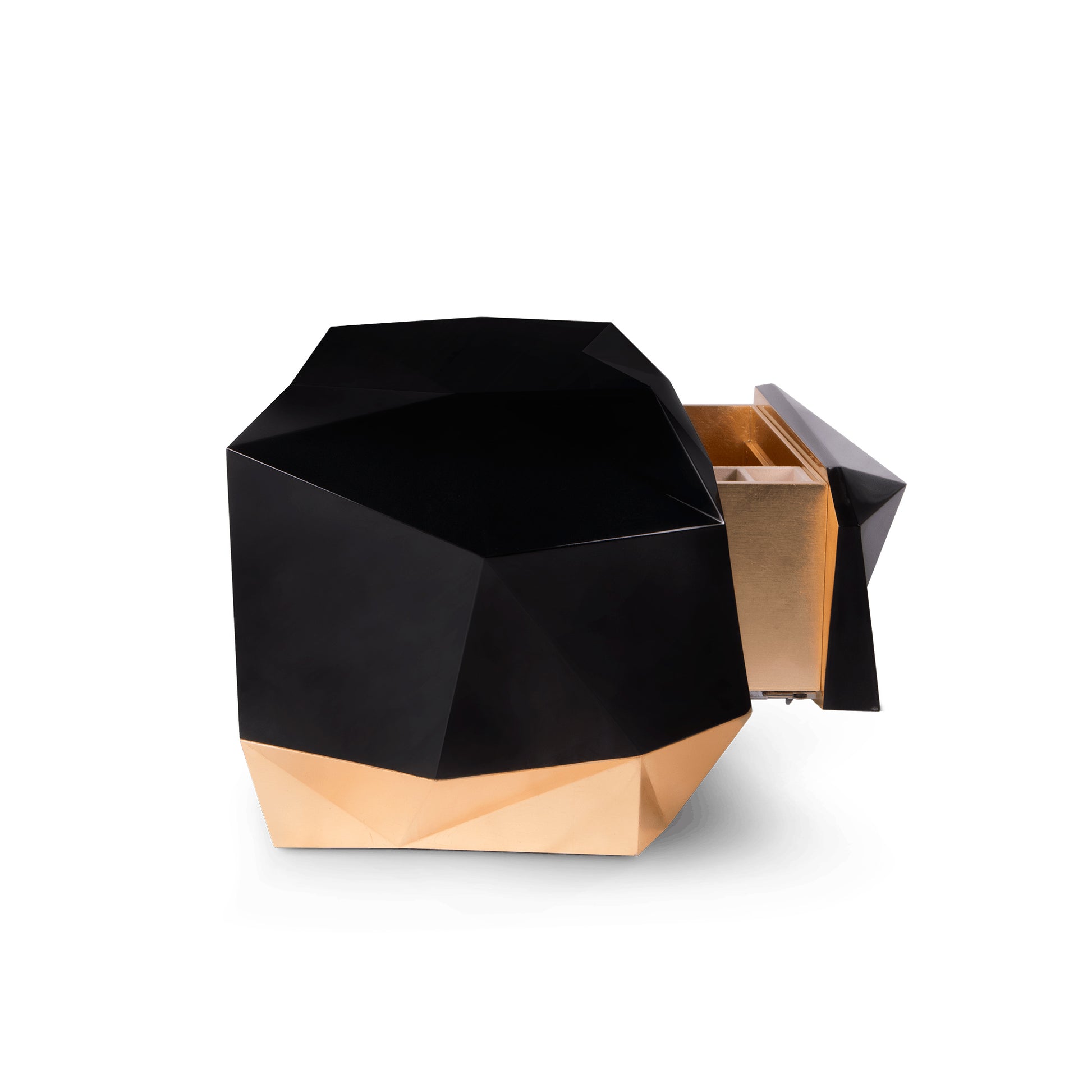 Diamond - Rounded Wooden Bedside Table With Drawers by Boca Do Lobo