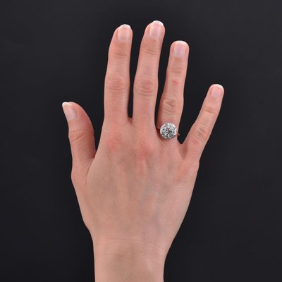 Diamond Ring in 18K White Gold, 1920s-OLU-1252294