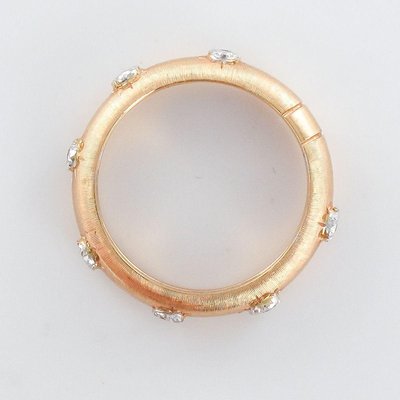 Diamond Satin Gold Band Ring-OLU-896845