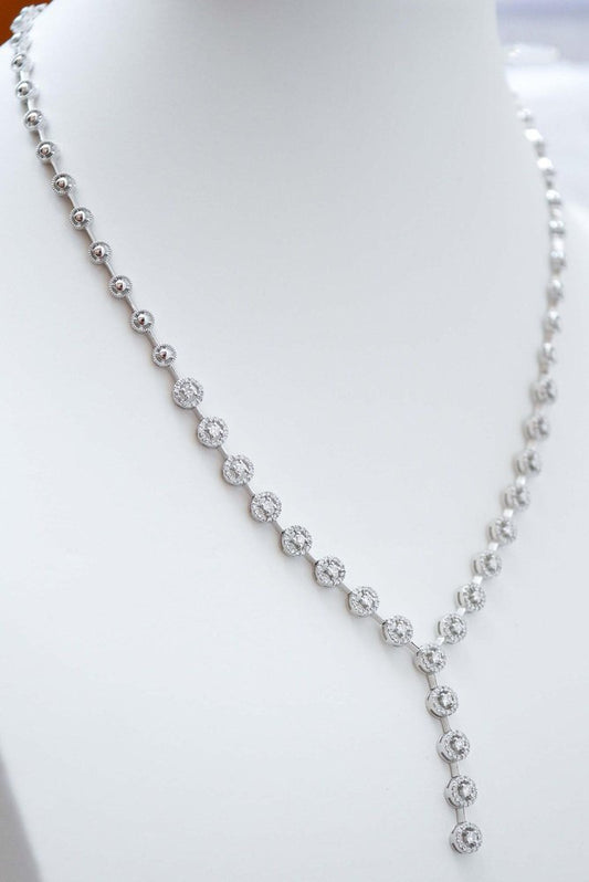 Diamonds, 18 Karat White Gold Necklace