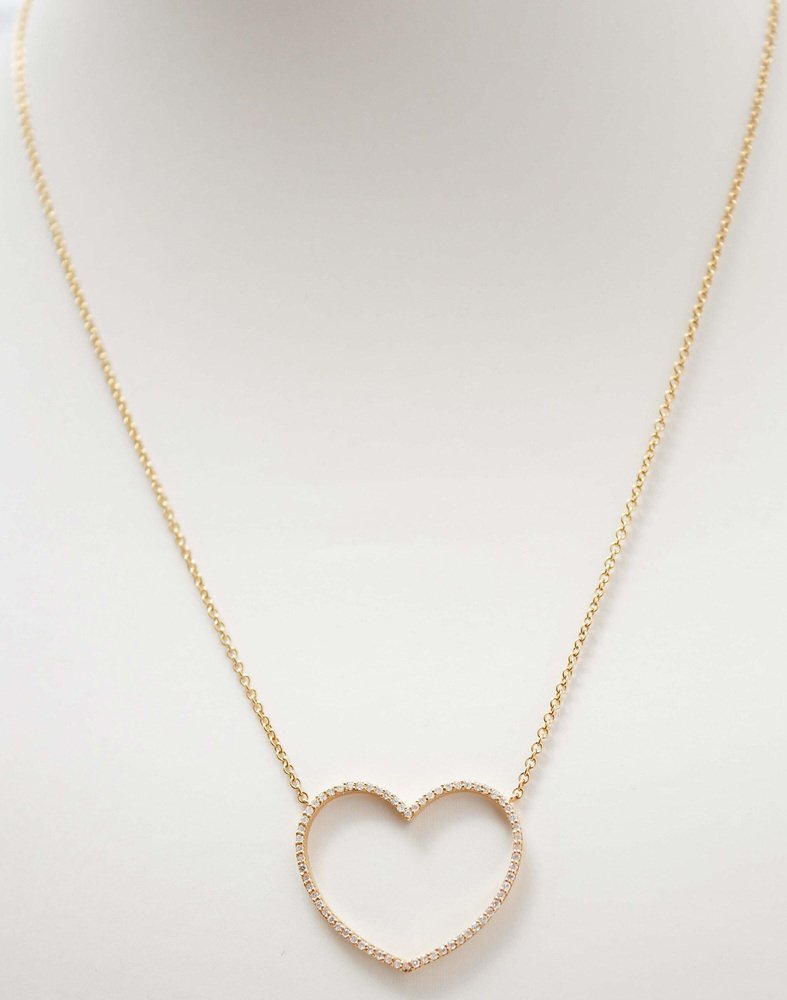 Diamonds, 18 Karat Yellow Gold Modern Necklace