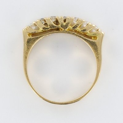 Diamonds and 18 Karat Yellow Gold Garter Ring-OLU-896663