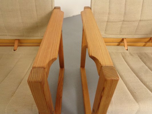 Diana Pine Wood Armchairs & Table by Karin Mobring for Ikea, 1970s, Set of 5-RDW-1817507