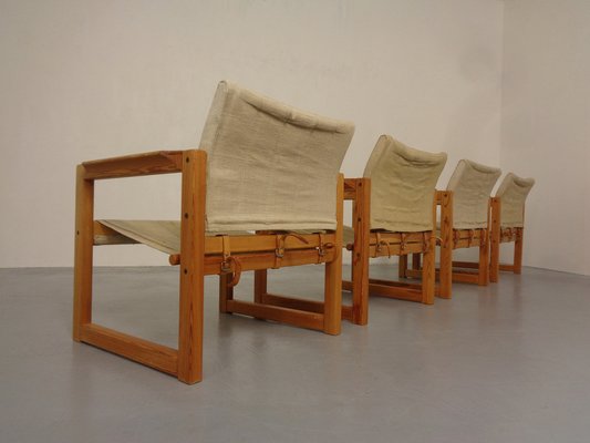 Diana Pine Wood Armchairs & Table by Karin Mobring for Ikea, 1970s, Set of 5-RDW-1817507