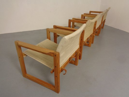 Diana Pine Wood Armchairs & Table by Karin Mobring for Ikea, 1970s, Set of 5-RDW-1817507