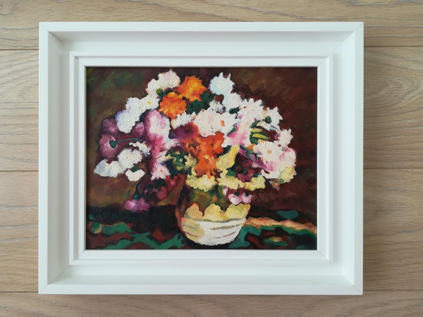 Diana Torje, Colored Flowers, 2018, Oil on Canvas