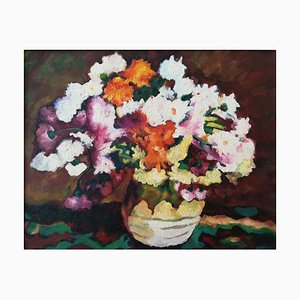 Diana Torje, Colored Flowers, 2018, Oil on Canvas-CHG-918145