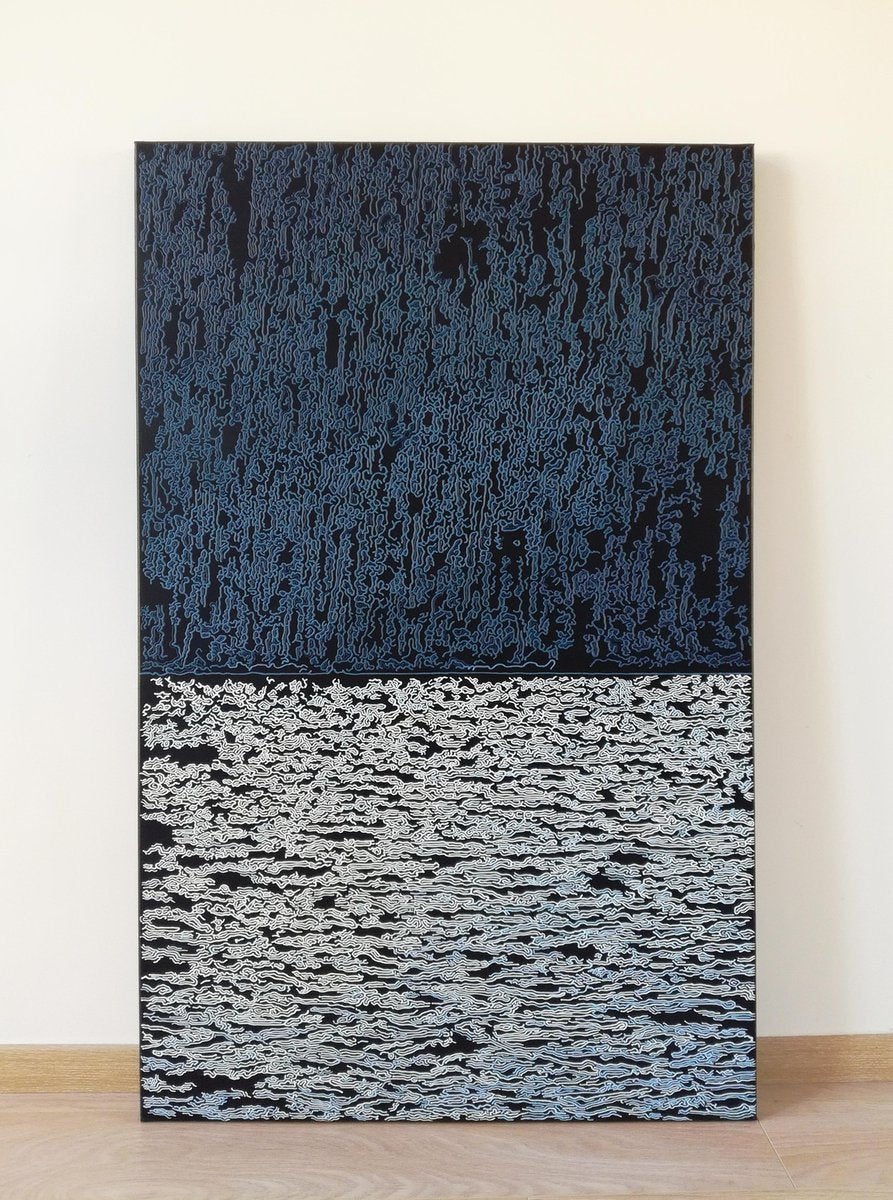 Diana Torje, Deep Blue, 2020, Acrylic on Canvas