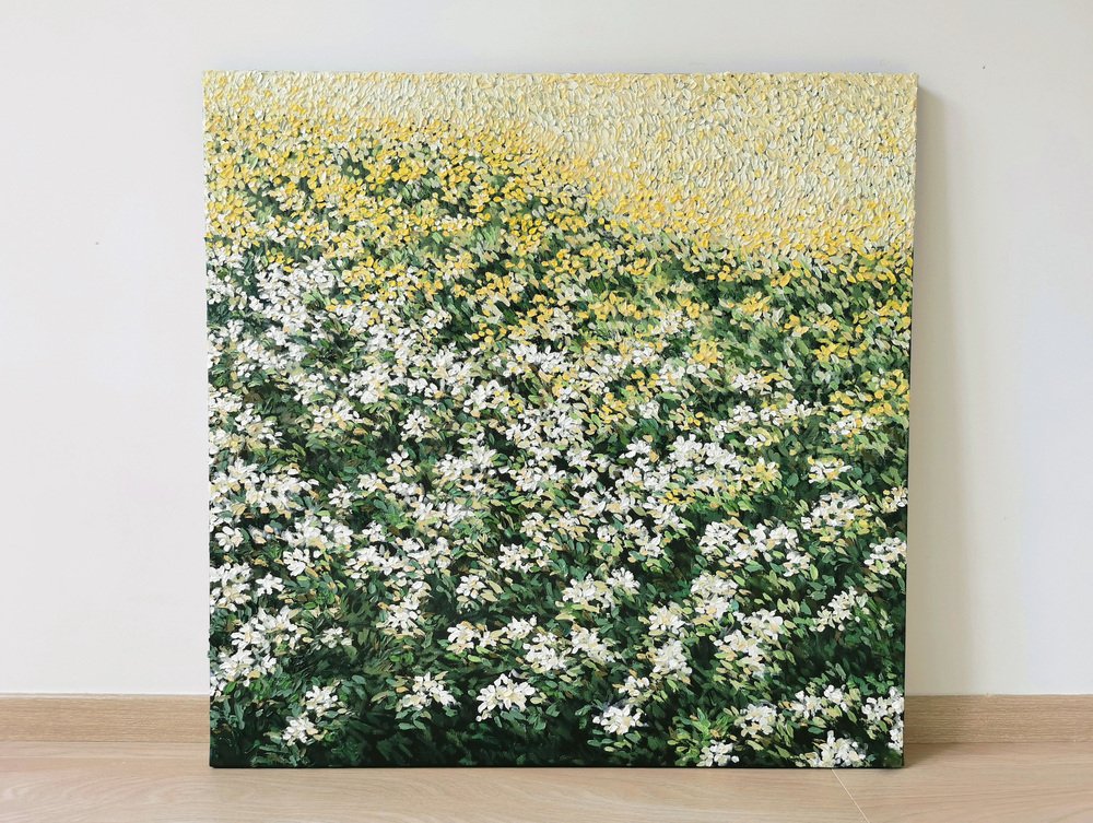 Diana Torje, Summer Flowers, 2021, Acrylic on Canvas