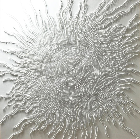 Diana Torje, White Sun, 2019, Acrylic on Canvas