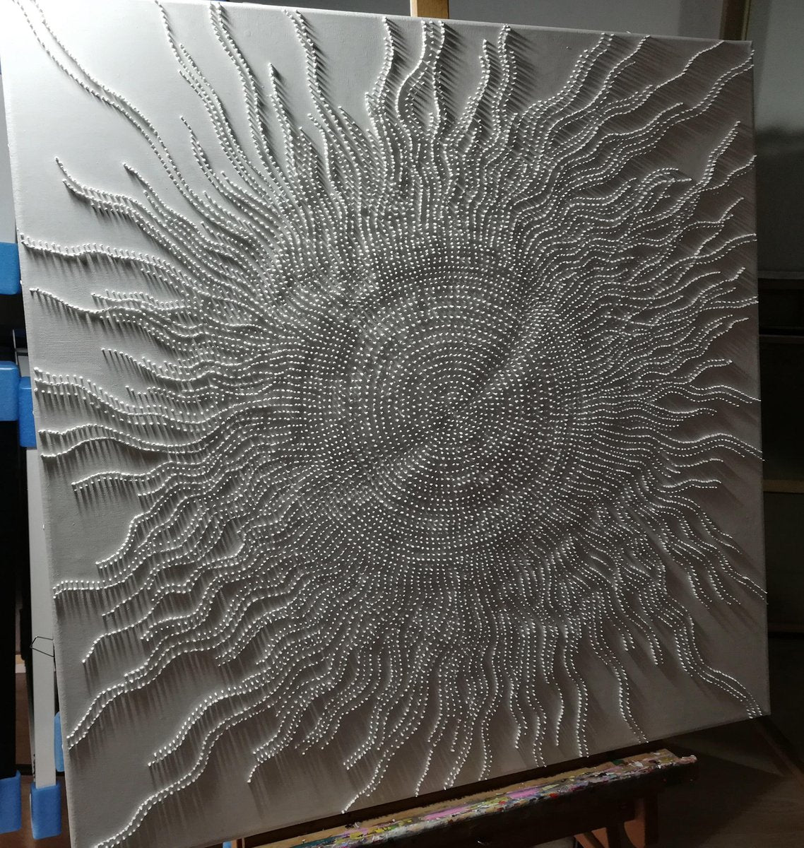 Diana Torje, White Sun, 2019, Acrylic on Canvas