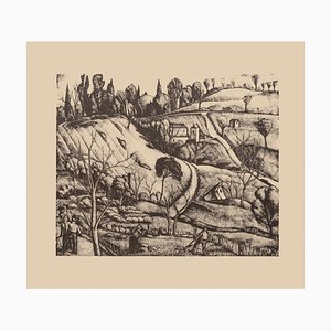 Diego Pettinelli - Landscape - Original Lithograph on Paper - 1930s-ZCI-826994