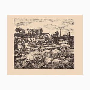 Diego Pettinelli - Landscape - Original Lithograph on Paper - 1936-ZCI-826991