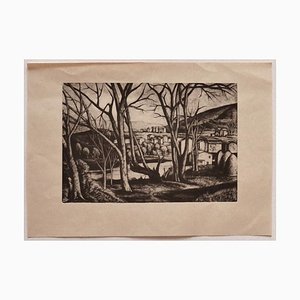 Diego Pettinelli - Landscape - Original Lithograph on Paper - Mid-20th Century-ZCI-834638