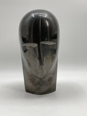 Dietrich Löwe, Head Sculpture, Glazed Ceramic, 1970s-CZ-1752498