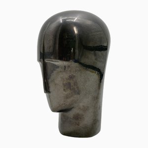 Dietrich Löwe, Head Sculpture, Glazed Ceramic, 1970s-CZ-1752498