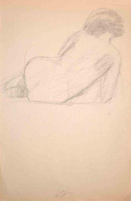 Dimitri Godicky Cwirko, Woman from Behind, Original Pencil Drawing, 1970s-ZCI-981033