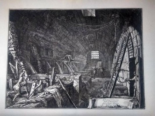 Dimostrazioni dell'Emissario del Lago Albano - Original Etching by G.B. Piranesi-ZCI-756979