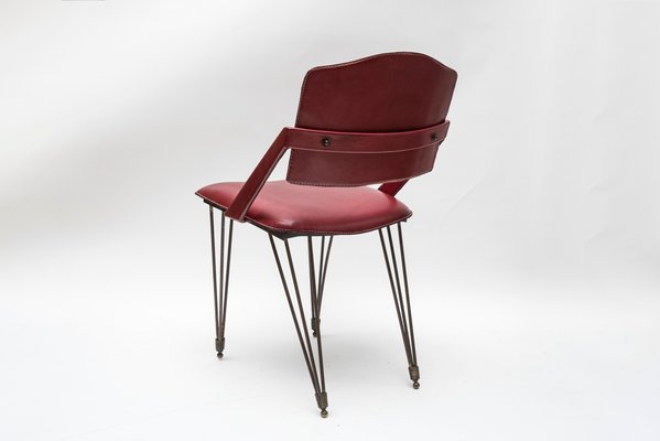 Dining Chair by Jacques Adnet, 1950s-VRR-594436