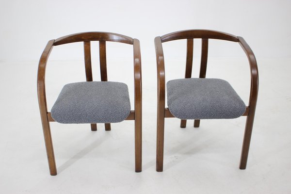 Dining Chair in in Grey Bouclé Fabric by Ton, 1980s-TZ-1256619