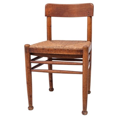 Dining Chair in Oak and Cane, France, 1960s-ITV-1407094