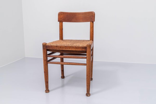 Dining Chair in Oak and Cane, France, 1960s-ITV-1407094