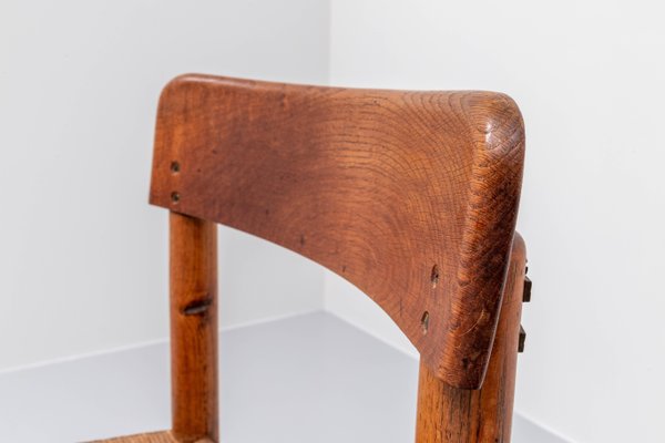 Dining Chair in Oak and Cane, France, 1960s-ITV-1407094