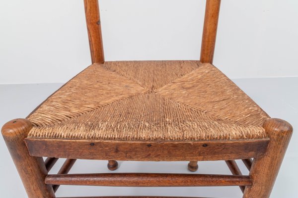 Dining Chair in Oak and Cane, France, 1960s-ITV-1407094