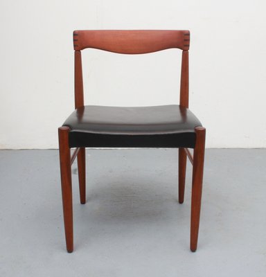 Dining Chair in Teak & Leather by H.W. Klein for Bramin, 1965-PF-1430882