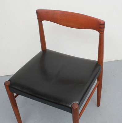 Dining Chair in Teak & Leather by H.W. Klein for Bramin, 1965-PF-1430882