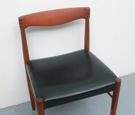 Dining Chair in Teak & Leather by H.W. Klein for Bramin, 1965-PF-1430882