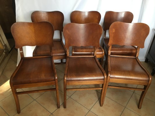 Dining Chairs, 1950s, Set of 6-WQQ-843794