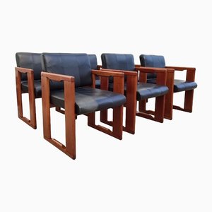 Dining Chairs attributed to Afra & Tobia Scarpa for B&B Italia, 1975, Set of 6-WBX-1423060